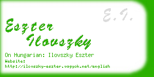 eszter ilovszky business card